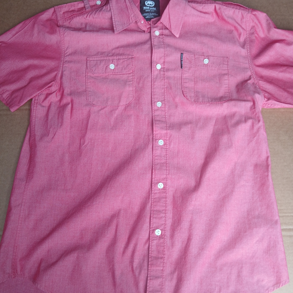 Ecko Unlimited Pink Casual Button Down Shirt